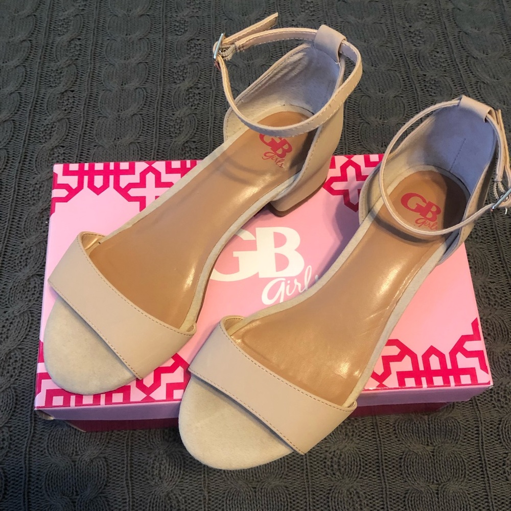 Girls GB sandals with small heel.